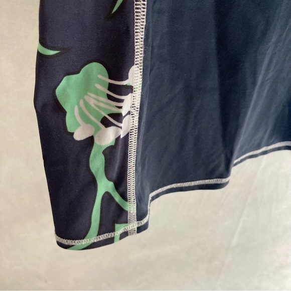 LANDS END Rash Guard Top Short Sleeves Green Blue Unisex Youth Large 7 - Picture 5 of 16